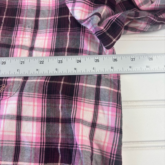Victoria's Secret Pink/Black Plaid Pajama Set Women’s Shorts & LS Button Down - Picture 8 of 10